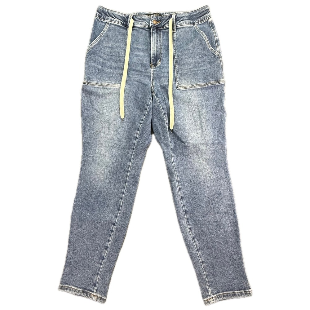 Judy Blue Jogger Jeans Womens 16W Blue High Rise Drawstring JB88779 MD